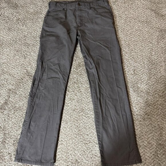 Dickies Pants Mens 34x34 Gray Stretch Workwear Straight Leg Utility Carpenter - Picture 1 of 11